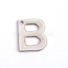 Tarnish Resistant 304 Stainless Steel Letter Charms X-STAS-O072-B-1