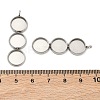 304 Stainless Steel Pendant Cabochon Settings STAS-K320-03B-P-3