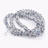 Electroplate Glass Beads Strands GLAA-K027-HR-B01-2