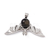 Natural Golden Sheen Obsidian Pendants KK-A173-11P-2