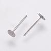 Non-Tarnish 304 Stainless Steel Stud Earring Settings STAS-K146-009-4mm-1