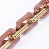 Handmade CCB Plastic Boston Link Chains AJEW-JB00683-06-1