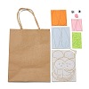 DIY Rectangle with Rabbit Pattern Kraft Paper Bag Making Set DIY-F079-17-2