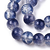 Transparent Crackle Baking Painted Glass Beads Strands DGLA-T003-01A-02-3