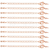 20Pcs Long-Lasting Plated Brass Chain Extender KK-BBC0023-26RG-7