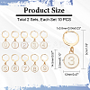 Alloy Enamel Number Charms Locking Stitch Markers AJEW-PH01457-02-2