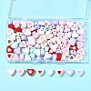 100Pcs Opaque Acrylic Beads OACR-FS0002-48-7