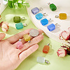 12Pcs 12 Colors Cat Eye Pendants CE-TA0001-04-6