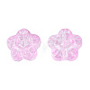Transparent Spray Painted Glass Beads GLAA-N035-029-C05-2