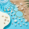 Natural Conch & Cowrie Shell Display Decorations DJEW-NB0001-53-4