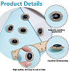 4Pcs 1-Hole Alloy Glass Shank Buttons FIND-DR0001-99A-3