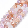 Electroplate Glass Beads Strands X-EGLA-N002-12I-1