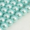 Glass Pearl Round Loose Beads For Jewelry Necklace Craft Making X-HY-6D-B12-1