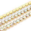 Brass Rhinestone Strass Chains CHC-T001-SS28-02G-1