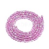 Transparent Glass Beads Strands EGLA-N028-01A-A04-3