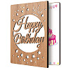 Bamboo Greeting Card & Paper Envelope with Bowknot AJEW-WH0202-005-1