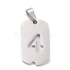 Non-Tarnish 304 Stainless Steel Pendants STAS-O127-B04-1