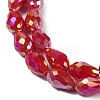 Opaque Solid Color Electroplate Glass Beads Strands EGLA-N013-P10mm-B07-3