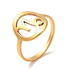 Ion Plating(IP) 201 Stainless Steel Constellations Capricorn Finger Ring for Women RJEW-G266-31G-3