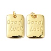 Eco-Friendly Brass Pendants KK-C221-03G-1