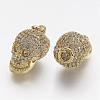 Brass Micro Pave Cubic Zirconia Charms ZIRC-F041-07-2