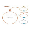3Pcs 3 Colors Brass Box Chain Slider Bracelet Making KK-TA0003-12-RS-3