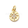 Brass Micro Pave Cubic Zirconia Pendants KK-Z135-05G-04-1