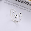 Pin Shaped 925 Sterling Silver Adjustable Cuff Rings for Women FS-WG4AD82-01-2