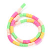 Fixed 4 Color Handmade Polymer Clay Bead Strands CLAY-S096-029N-2