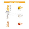 DICOSMETIC 60Pcs 3 Colors Alloy Flower Charms AJEW-DC0001-05-2