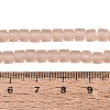Transparent Frosted Glass Beads Strands GLAA-N072-01A-A06-4