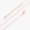 Brass Cable Chain Necklaces X-MAK-P011-01RG-1