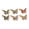 304 Stainless Steel Rhinestone Pendants STAS-L318-20G-1