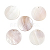 Flat Round Freshwater Shell Pendants X-SHEL-M005-41-1