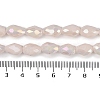 Opaque Solid Color Electroplate Glass Beads Strands EGLA-N013-P4mm-B08-4