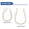CHGCRAFT 2Pcs 2 Style Plastic Imitation Pearl Beaded Double Strand Bag Handles DIY-CA0005-94-2