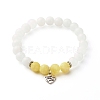 Dyed Natural White Jade(Dyed) Beads Bracelets for Women Gift BJEW-JB06660-2
