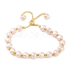 Alloy Imitation Pearl Bracelet for Women BJEW-M018-02A-1