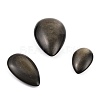 Natural Golden Sheen Obsidian Beads G-B002-03-1