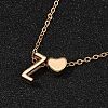 Alloy Letter Heart Pendant Necklaces for Women NJEW-FS0001-09Z-1