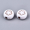 White Opaque Acrylic Beads MACR-SZ0001-33-2