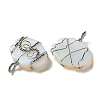Opalite Copper Wire Wrapped Pendants G-K338-07P-06-2