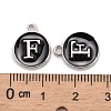 Platinum Plated Alloy Charms X-ENAM-S118-02F-P-3