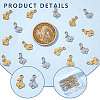 40Pcs 2 Colors 304 Stainless Steel Laser Cut Fruit Links STAS-UN0061-57-2
