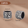 10Pcs Tibetan Style 304 Stainless Steel Spacer Beads STAS-UN0045-73-3