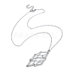 3Pcs 3 Color 304 Stainless Steel Macrame Pouch Empty Stone Holder for Pendant Necklaces Making NJEW-JN04384-2