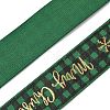 1 Roll Merry Christmas Printed Polyester Grosgrain Ribbons OCOR-YW0001-05A-3