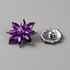Alloy Rhinestone Snap Button BUTT-WH0028-69C-2