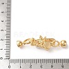Brass Micro Pave Cubic Zirconia Fold Over Clasps KK-A227-15G-3