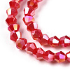 Opaque Solid Color Electroplate Glass Beads Strands EGLA-A039-P2mm-B02-2